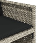 vidaXL Set mobilier grădină cu perne, 9 piese, gri deschis, poliratan vidaXL Set mobilier grădină cu perne, 9 piese, gri deschis, poliratan