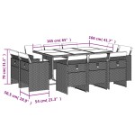 vidaXL Set mobilier grădină cu perne, 11 piese bej combinat poliratan vidaXL Set mobilier grădină cu perne, 11 piese bej combinat poliratan