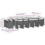 vidaXL Set mobilier grădină cu perne, 15 piese, bej combinat poliratan