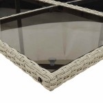 vidaXL Set mobilier grădină cu perne, 9 piese, gri deschis, poliratan