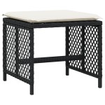vidaXL Set mobilier de grădină cu perne, 9 piese, negru, poliratan vidaXL Set mobilier de grădină cu perne, 9 piese, negru, poliratan