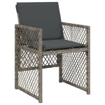 vidaXL Set mobilier grădină cu perne, 9 piese, gri, poliratan