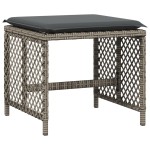 vidaXL Set mobilier grădină cu perne, 9 piese, gri, poliratan
