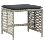 vidaXL Set mobilier grădină cu perne, 9 piese, gri deschis, poliratan