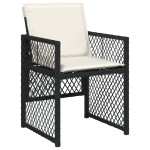 vidaXL Set mobilier de grădină cu perne, 9 piese, negru, poliratan vidaXL Set mobilier de grădină cu perne, 9 piese, negru, poliratan