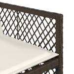 vidaXL Set mobilier de grădină cu perne, 9 piese, maro, poliratan