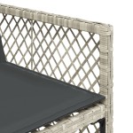 vidaXL Set mobilier grădină cu perne, 9 piese, gri deschis, poliratan