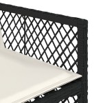 vidaXL Set mobilier de grădină cu perne, 9 piese, negru, poliratan