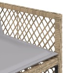 vidaXL Set mobilier grădină cu perne, 15 piese, bej combinat poliratan