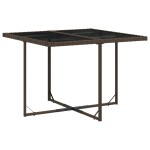 vidaXL Set mobilier de grădină, 5 piese, cu perne, maro, poliratan vidaXL Set mobilier de grădină, 5 piese, cu perne, maro, poliratan