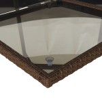vidaXL Set mobilier de grădină, 5 piese, cu perne, maro, poliratan vidaXL Set mobilier de grădină, 5 piese, cu perne, maro, poliratan