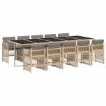 vidaXL Set mobilier grădină cu perne, 11 piese bej combinat poliratan vidaXL Set mobilier grădină cu perne, 11 piese bej combinat poliratan