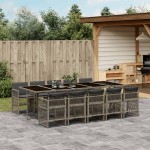 vidaXL Set mobilier grădină cu perne, 11 piese bej combinat poliratan vidaXL Set mobilier grădină cu perne, 11 piese bej combinat poliratan