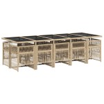 vidaXL Set mobilier grădină cu perne, 11 piese bej combinat poliratan vidaXL Set mobilier grădină cu perne, 11 piese bej combinat poliratan