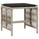 vidaXL Set mobilier grădină cu perne, 9 piese, gri deschis, poliratan vidaXL Set mobilier grădină cu perne, 9 piese, gri deschis, poliratan