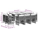 vidaXL Set mobilier grădină cu perne, 11 piese bej combinat poliratan vidaXL Set mobilier grădină cu perne, 11 piese bej combinat poliratan
