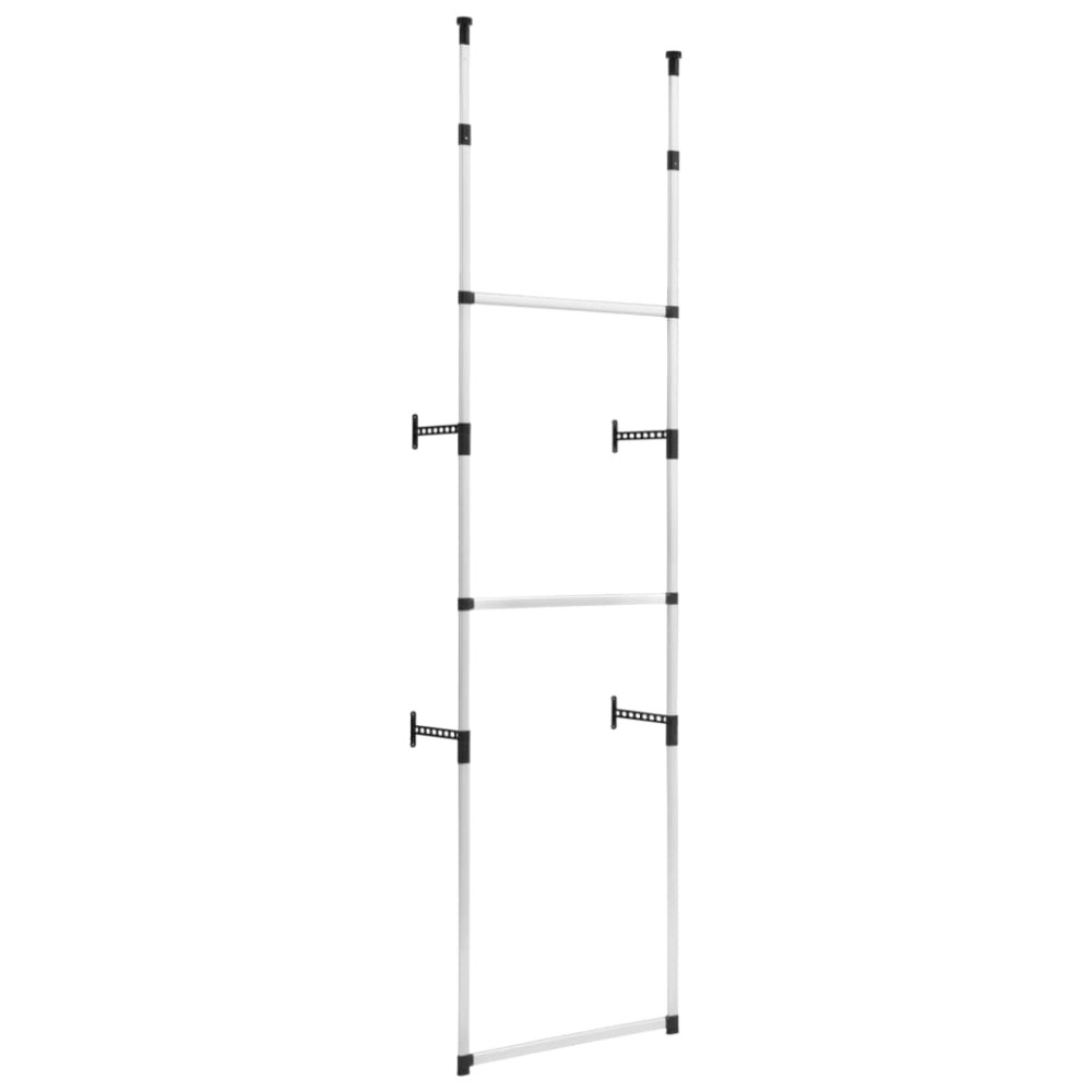 vidaXL Sistem de șifonier telescopic cu bare, aluminiu
