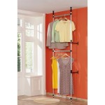 vidaXL Sistem de șifonier telescopic cu bare, aluminiu vidaXL Sistem de șifonier telescopic cu bare, aluminiu