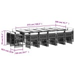 vidaXL Set mobilier grădină cu perne, 15 piese, bej combinat poliratan