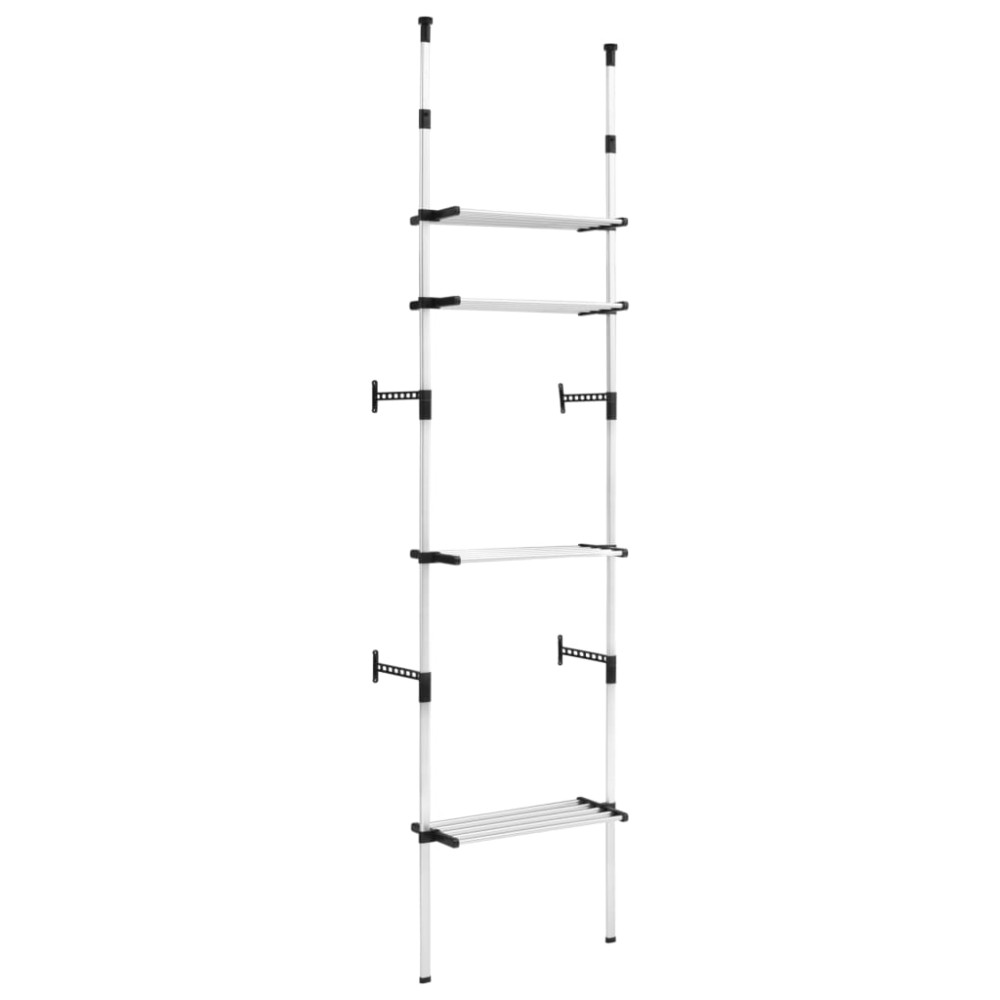 vidaXL Sistem de șifonier telescopic cu rafturi, aluminiu