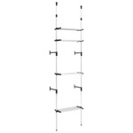 vidaXL Sistem de șifonier telescopic cu rafturi, aluminiu vidaXL Sistem de șifonier telescopic cu rafturi, aluminiu