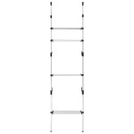 vidaXL Sistem de șifonier telescopic cu rafturi, aluminiu vidaXL Sistem de șifonier telescopic cu rafturi, aluminiu