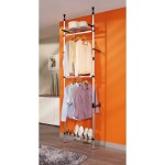 vidaXL Sistem șifonier telescopic, cu bare și raft, aluminiu vidaXL Sistem șifonier telescopic, cu bare și raft, aluminiu