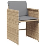 vidaXL Set mobilier pentru grădină, 7 piese, cu perne, bej, poliratan vidaXL Set mobilier pentru grădină, 7 piese, cu perne, bej, poliratan