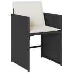 vidaXL Set mobilier de grădină cu perne, 9 piese, negru, poliratan vidaXL Set mobilier de grădină cu perne, 9 piese, negru, poliratan