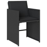 vidaXL Set mobilier de grădină cu perne, 9 piese, negru, poliratan vidaXL Set mobilier de grădină cu perne, 9 piese, negru, poliratan