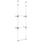 vidaXL Sistem de garderobă telescopic, cu bare, aluminiu