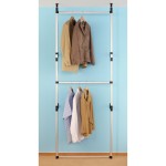 vidaXL Sistem de garderobă telescopic, cu bare, aluminiu
