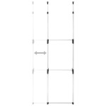 vidaXL Sistem de garderobă telescopic, cu bare, aluminiu