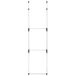 vidaXL Sistem de garderobă telescopic, cu bare, aluminiu