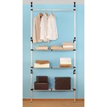 vidaXL Sistem șifonier telescopic, cu bare și raft, aluminiu vidaXL Sistem șifonier telescopic, cu bare și raft, aluminiu