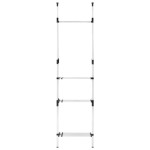 vidaXL Sistem șifonier telescopic, cu bare și raft, aluminiu vidaXL Sistem șifonier telescopic, cu bare și raft, aluminiu