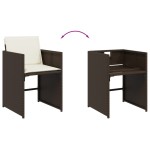 vidaXL Set mobilier de grădină, 13 piese, maro, cu perne, poliratan