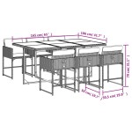 vidaXL Set mobilier pentru grădină, 7 piese, cu perne, bej, poliratan vidaXL Set mobilier pentru grădină, 7 piese, cu perne, bej, poliratan