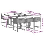 vidaXL Set mobilier de grădină cu perne, 7 piese, negru, poliratan vidaXL Set mobilier de grădină cu perne, 7 piese, negru, poliratan