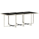 vidaXL Set mobilier grădină cu perne, 9 piese, gri deschis, poliratan