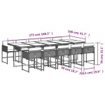 vidaXL Set mobilier grădină cu perne, 11 piese bej combinat poliratan vidaXL Set mobilier grădină cu perne, 11 piese bej combinat poliratan
