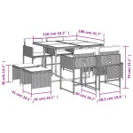 vidaXL Set mobilier de grădină cu perne, 9 piese, negru, poliratan vidaXL Set mobilier de grădină cu perne, 9 piese, negru, poliratan