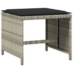 vidaXL Set mobilier grădină cu perne, 9 piese, gri deschis, poliratan