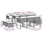 vidaXL Set mobilier grădină cu perne, 11 piese bej combinat poliratan vidaXL Set mobilier grădină cu perne, 11 piese bej combinat poliratan