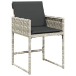 vidaXL Set mobilier grădină cu perne, 9 piese, gri deschis, poliratan vidaXL Set mobilier grădină cu perne, 9 piese, gri deschis, poliratan