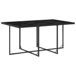 vidaXL Set mobilier de grădină cu perne, 7 piese, negru, poliratan vidaXL Set mobilier de grădină cu perne, 7 piese, negru, poliratan