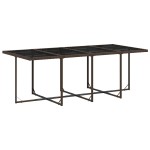 vidaXL Set mobilier de grădină cu perne, 9 piese, maro, poliratan