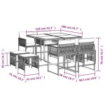 vidaXL Set mobilier de grădină cu perne, 9 piese, negru, poliratan vidaXL Set mobilier de grădină cu perne, 9 piese, negru, poliratan