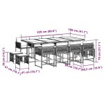 vidaXL Set mobilier grădină cu perne, 13 piese, bej combinat poliratan