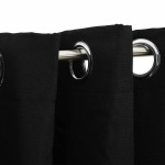 vidaXL Draperii opace, aspect in, cu ocheți, 2 buc., negru, 140x225 cm